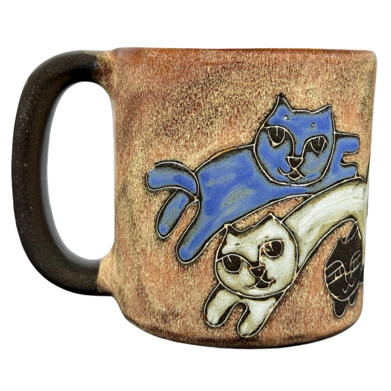 Five Cats Brown Mug Mara Mexico