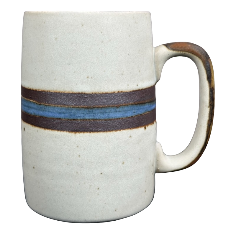 Horizon Striped Gray Tankard Grand Mug Otagiri