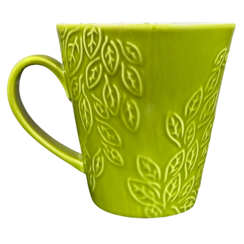 Embossed Leaves Green 16oz Mug 2007 Starbucks