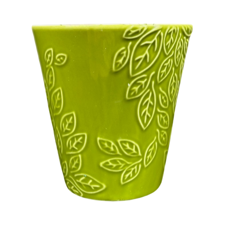 Embossed Leaves Green 16oz Mug 2007 Starbucks