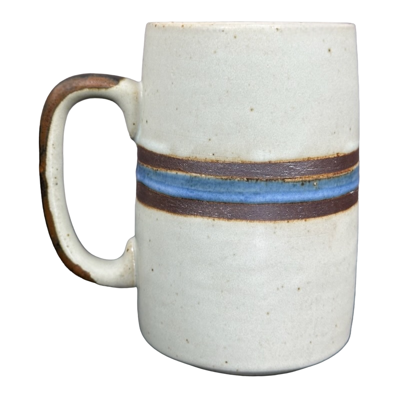 Horizon Striped Gray Tankard Grand Mug Otagiri