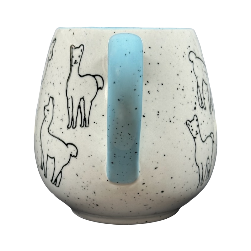 Llamas Blue Interior & Handle Speckled Mug Meritage