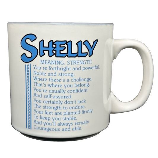 SHELLY Poetry Name Gray Interior Mug Papel