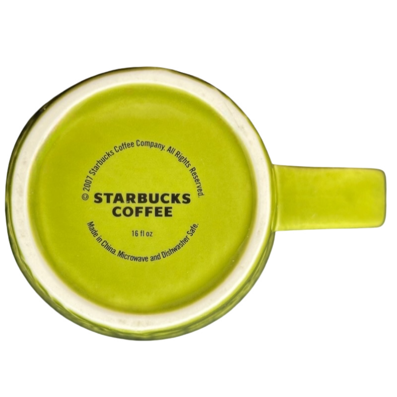 Embossed Leaves Green 16oz Mug 2007 Starbucks