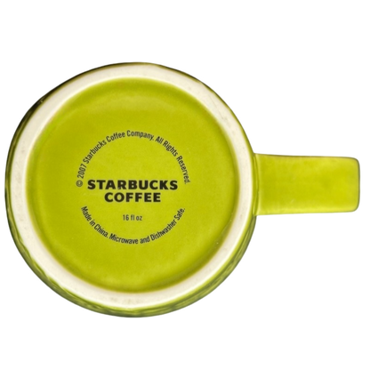 Embossed Leaves Green 16oz Mug 2007 Starbucks