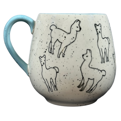 Llamas Blue Interior & Handle Speckled Mug Meritage