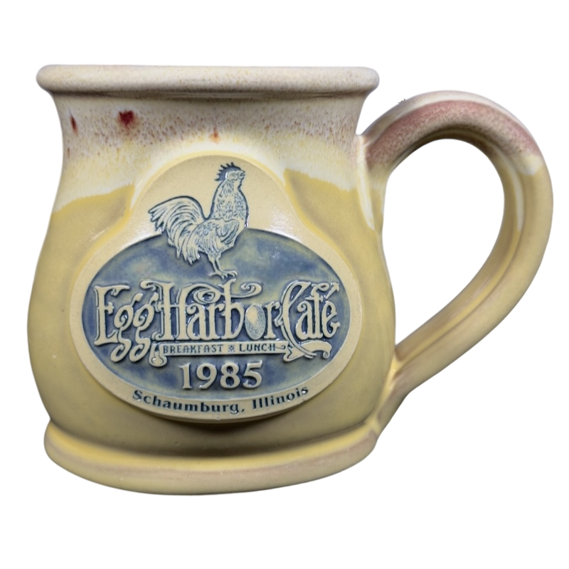 Egg Harbor Cafe Schaumburg Illinois 1985 Tan Mug Deneen Pottery