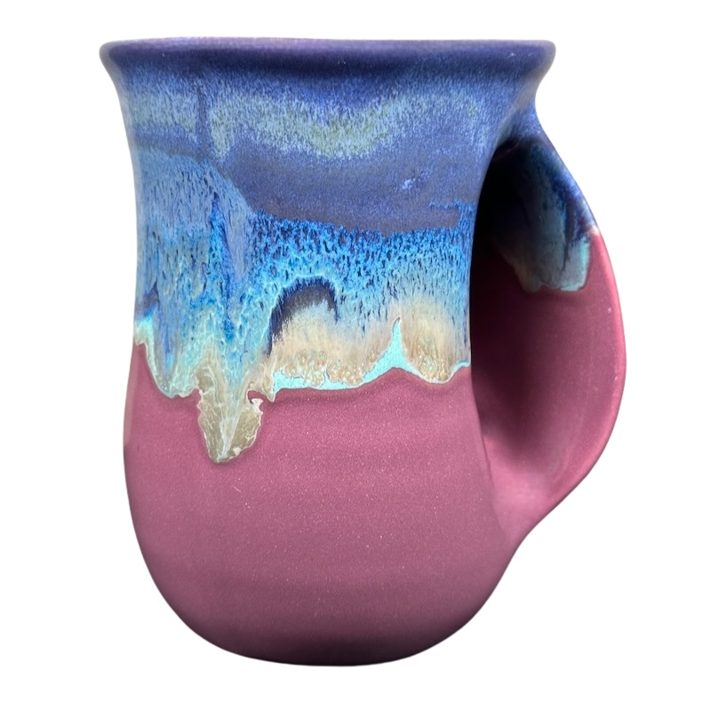 Hand Warmer Pottery Mug Neher Purple Passion Right Hand Clay In Motion