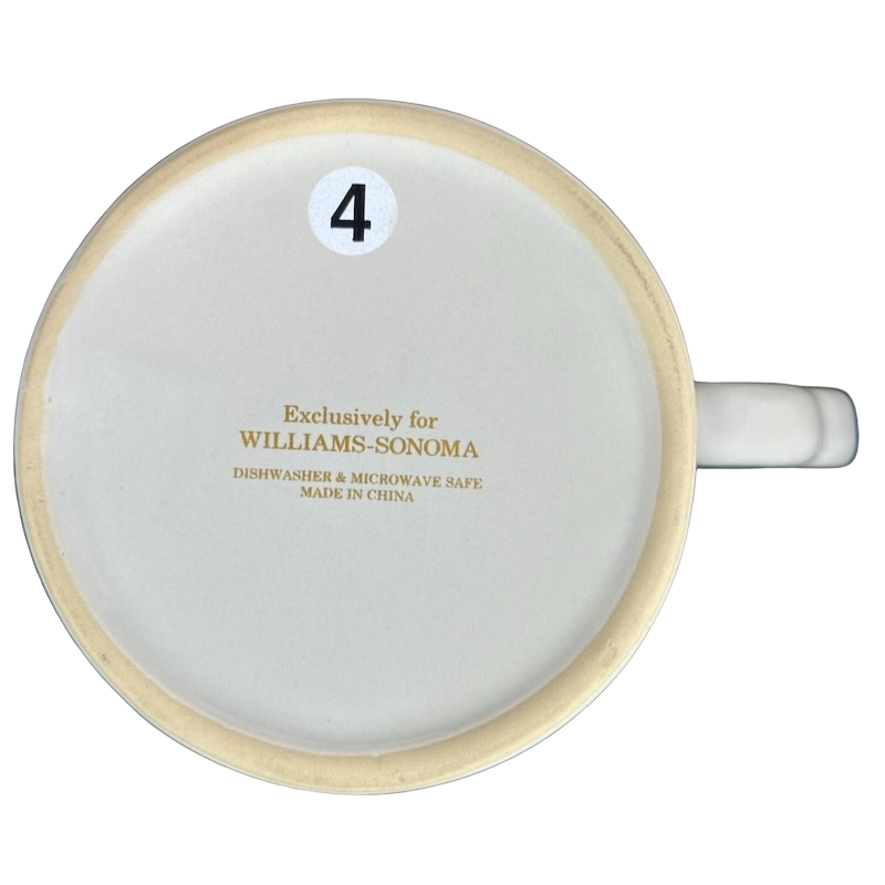 Letter "W" Gold Writing Monogram Initial Mug Williams Sonoma