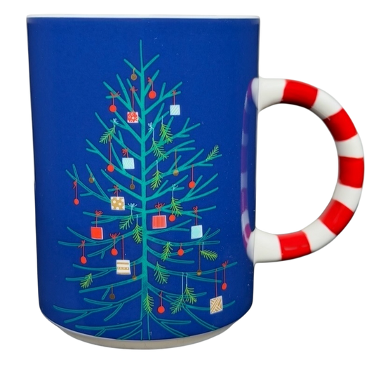 Holiday Christmas Tree Mug with Candy Cane Handle 12 oz Mug 2018 Starbucks