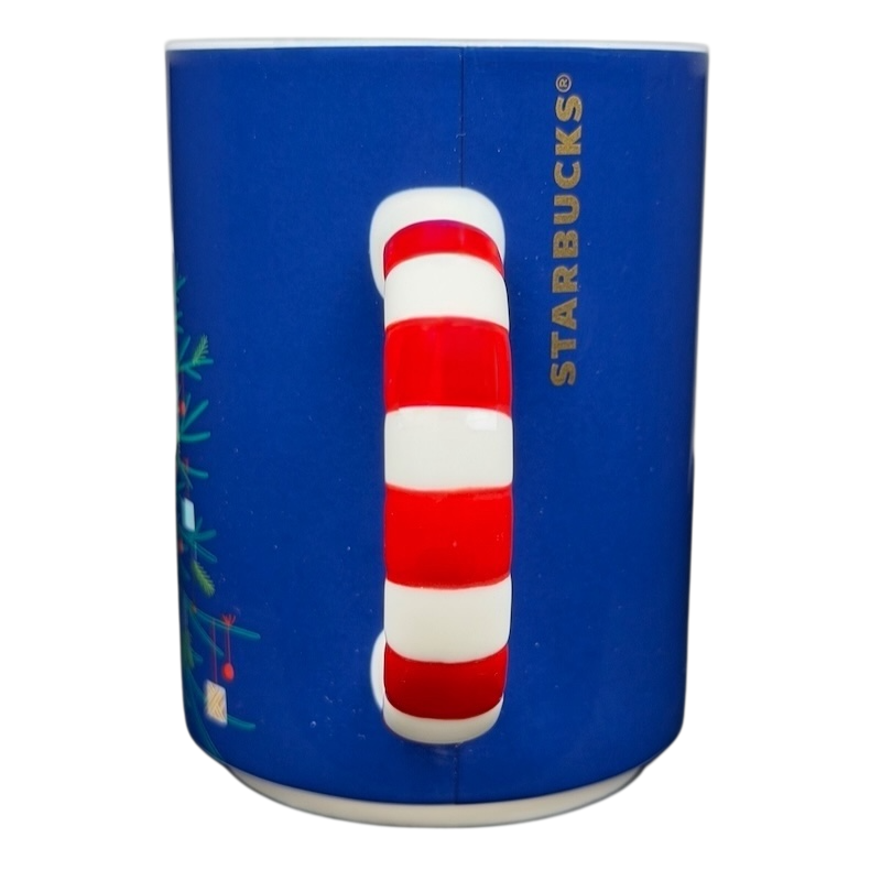Holiday Christmas Tree Mug with Candy Cane Handle 12 oz Mug 2018 Starbucks