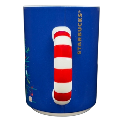 Holiday Christmas Tree Mug with Candy Cane Handle 12 oz Mug 2018 Starbucks