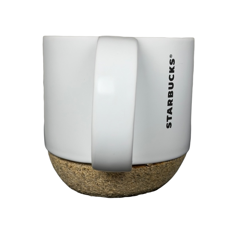White Ceramic With Cork Base Mug Starbucks