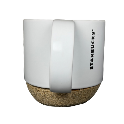 White Ceramic With Cork Base Mug Starbucks