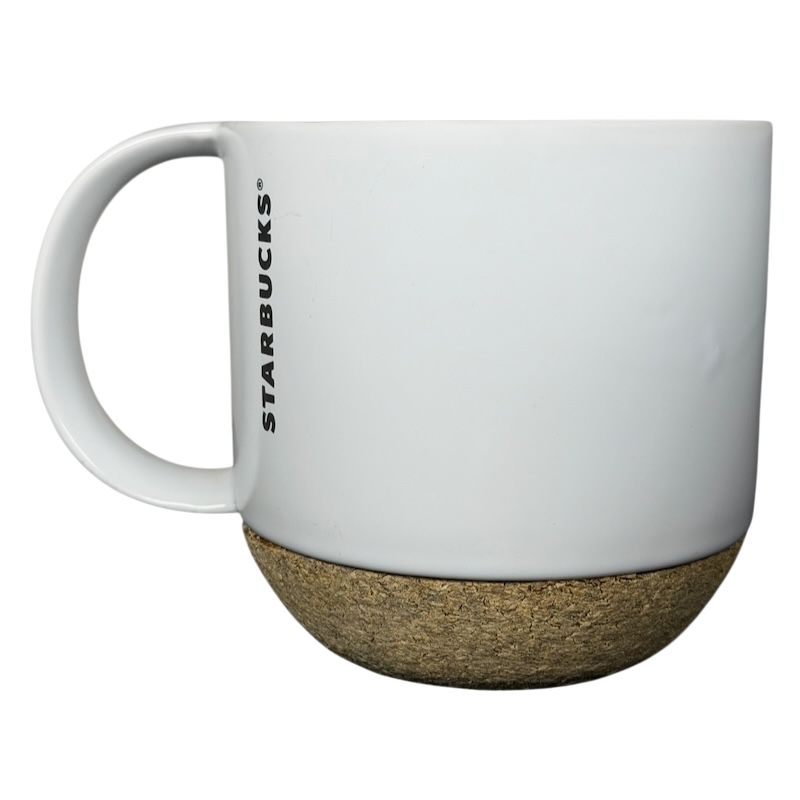 White Ceramic With Cork Base Mug Starbucks