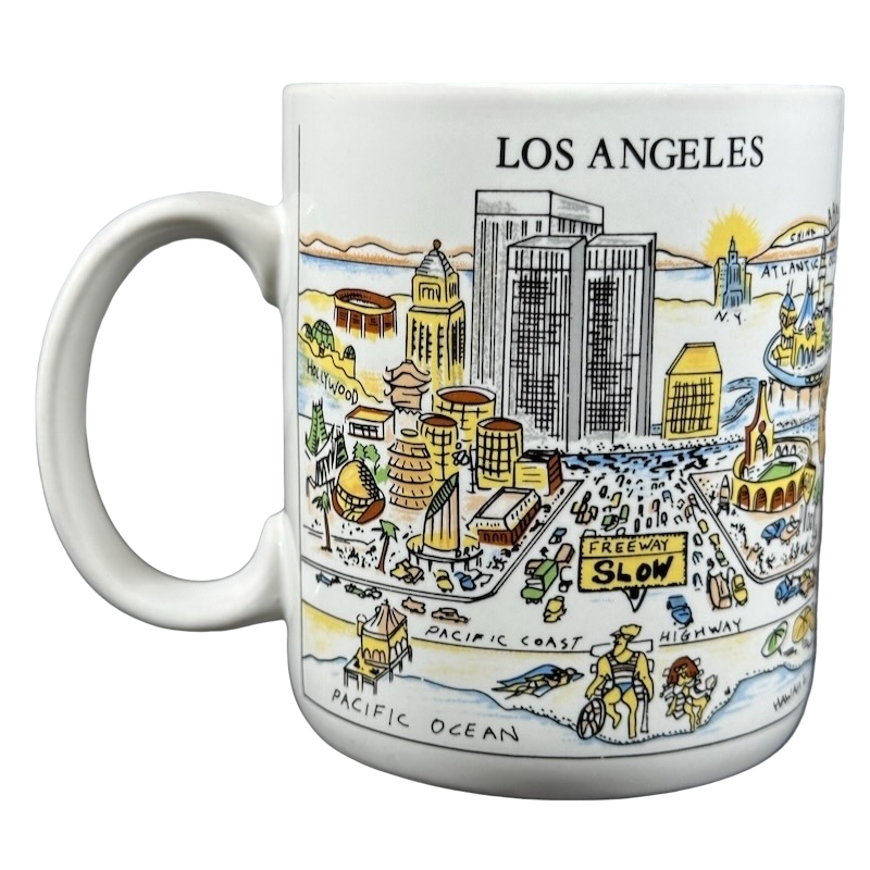 A View Of The World Los Angeles Mug City Mugs