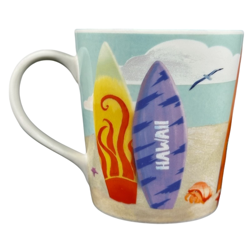 Hawaii Surfboards And Beach Mug 2010 Starbucks