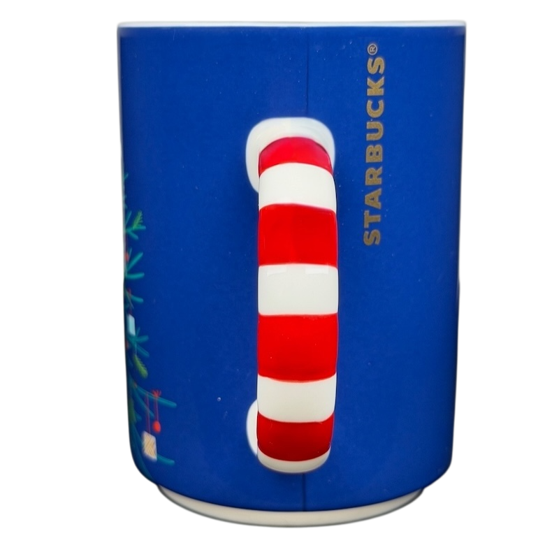 Holiday Christmas Tree Mug with Candy Cane Handle 12 oz Mug 2018 Starbucks