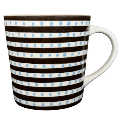 Blue Polka Dots & Stripes Mug 2004 Starbucks