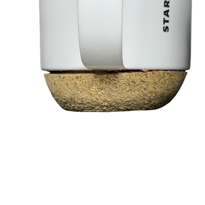 White Ceramic With Cork Base Mug Starbucks