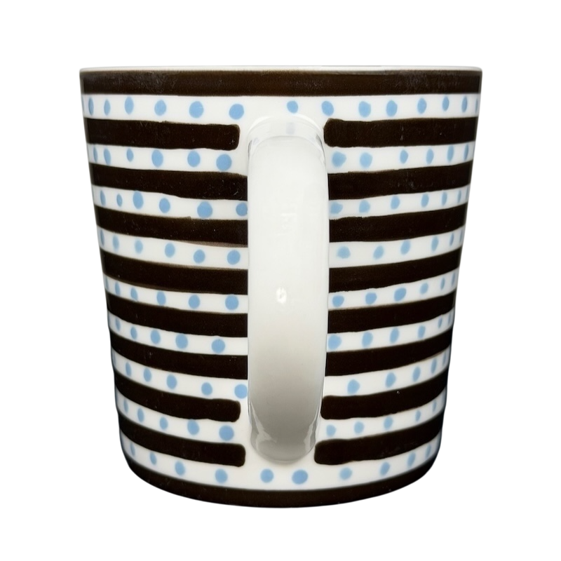 Blue Polka Dots & Stripes Mug 2004 Starbucks
