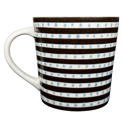 Blue Polka Dots & Stripes Mug 2004 Starbucks