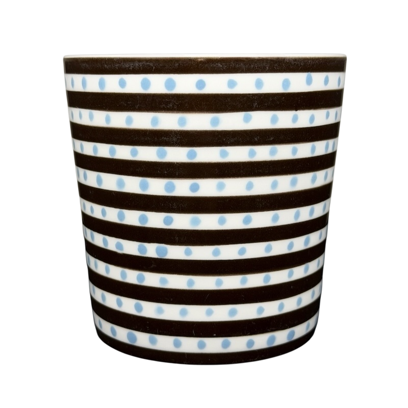 Blue Polka Dots & Stripes Mug 2004 Starbucks