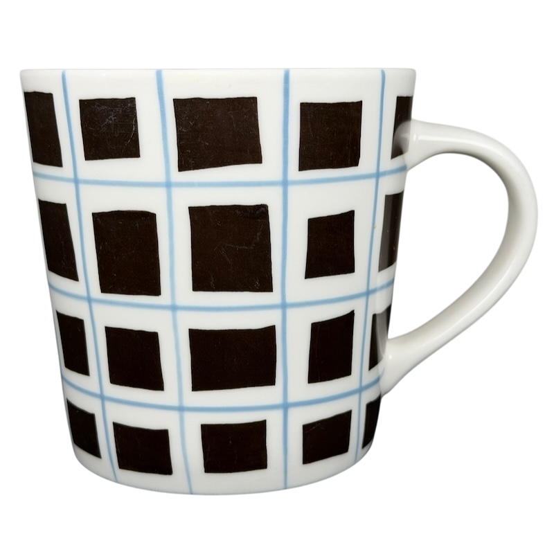 Black Squares In Blue Grid Mug 2004 Starbucks