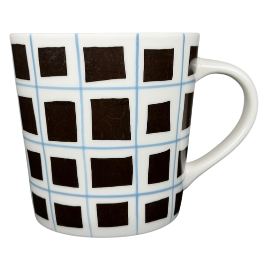 Black Squares In Blue Grid Mug 2004 Starbucks