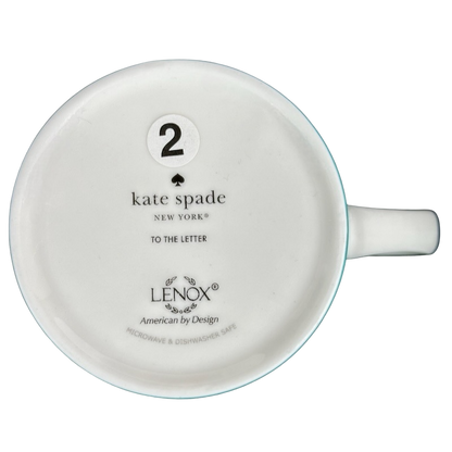 Kate Spade To The Letter "J" Monogram Initial Mug Lenox