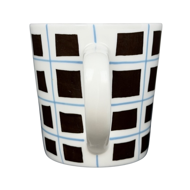 Black Squares In Blue Grid Mug 2004 Starbucks