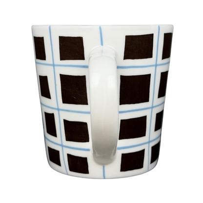 Black Squares In Blue Grid Mug 2004 Starbucks