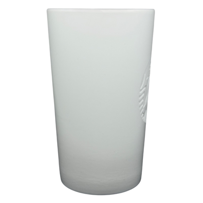 Starbucks Etched Siren vintage Mug in a sleek white design with a textured surface