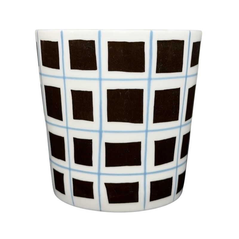 Black Squares In Blue Grid Mug 2004 Starbucks