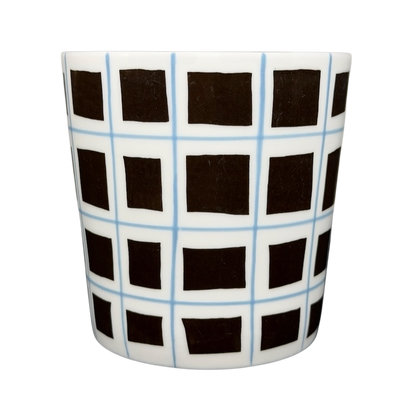 Black Squares In Blue Grid Mug 2004 Starbucks