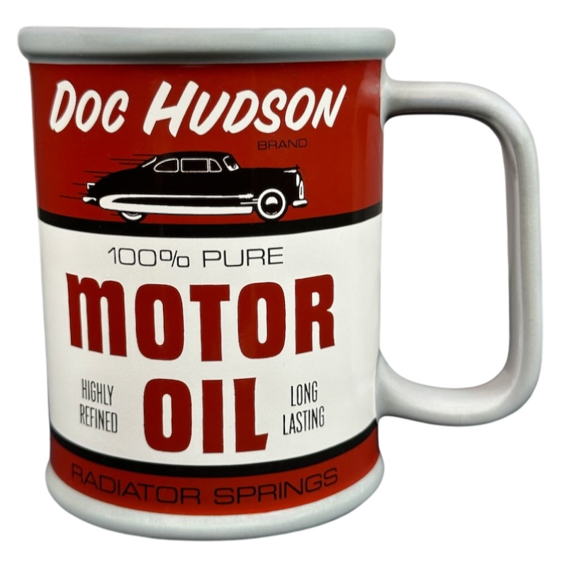 Doc Hudson 100% Pure Motor Oil Radiator Springs Cars Mug Pixar Disney Store