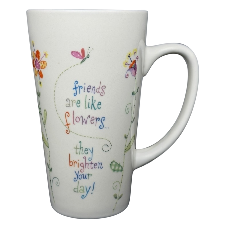 Friends Are Like Flowers They Brighten Your Day Tall Mug Natural Life