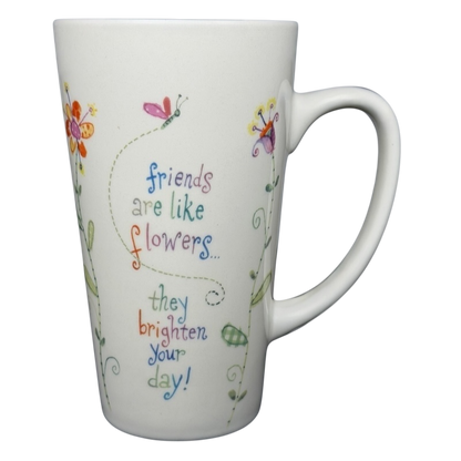 Friends Are Like Flowers They Brighten Your Day Tall Mug Natural Life