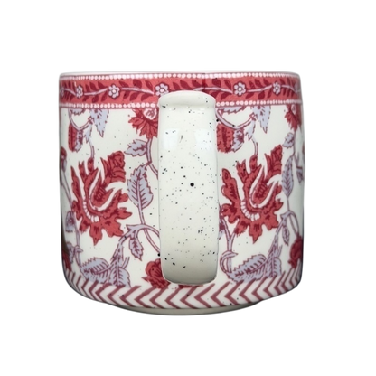 Blockprint Letter "R" Monogram Initial Floral Mug Anthropologie