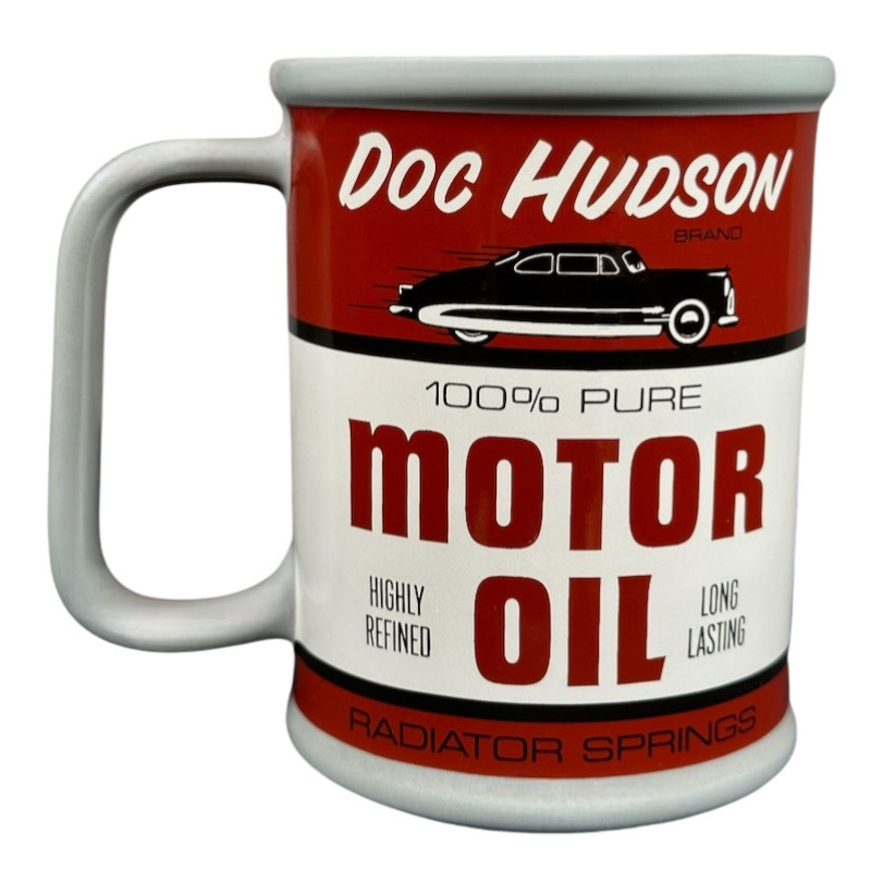 Doc Hudson 100% Pure Motor Oil Radiator Springs Cars Mug Pixar Disney Store