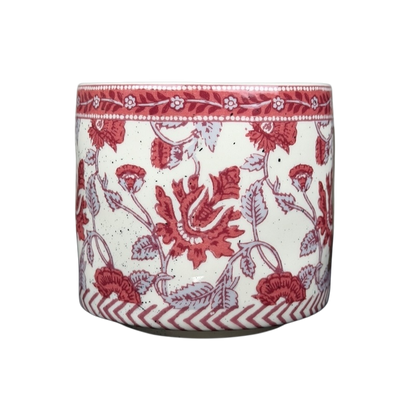 Blockprint Letter "R" Monogram Initial Floral Mug Anthropologie