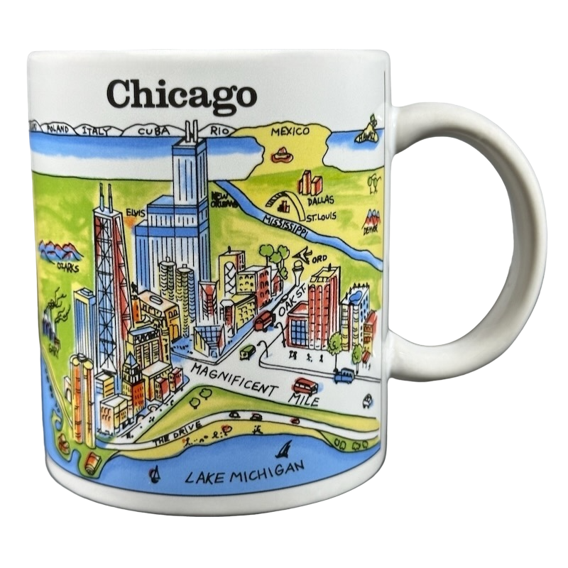 A View Of The World Chicago Mug City Mugs