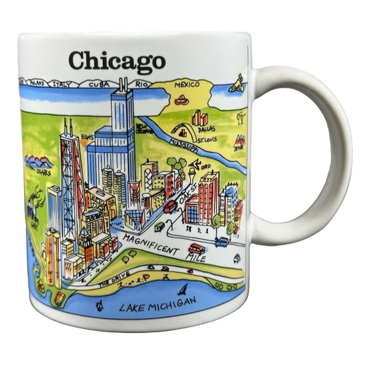 A View Of The World Chicago Mug City Mugs