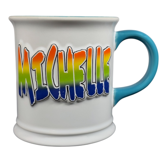 MICHELLE 3D Embossed Rainbow Name Mug