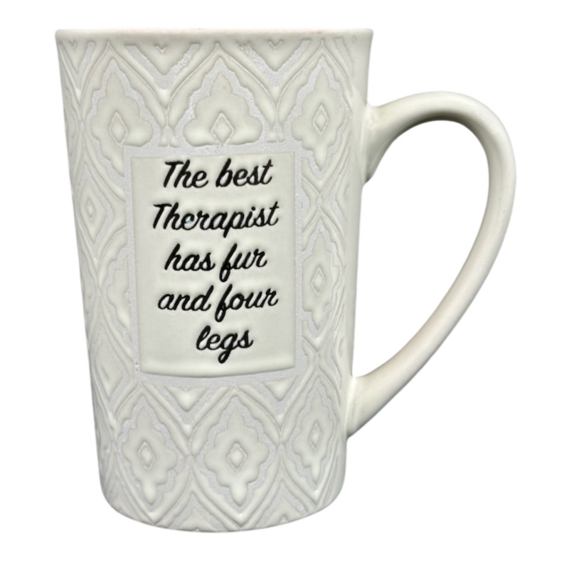 The Best Therapist Has Fur And Four Legs Etched Geometric Pattern Tall Mug Spectrum Designz
