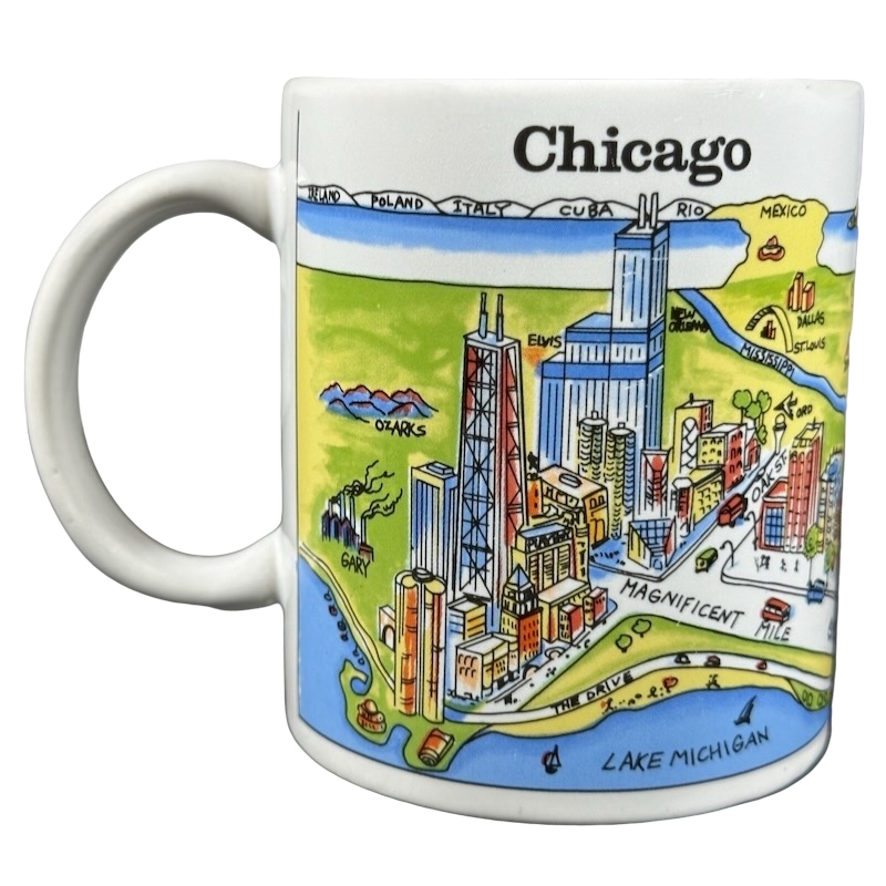 A View Of The World Chicago Mug City Mugs