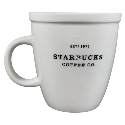 ESTD 1971 Starbucks Coffee Co Barista Abbey Large White With Black Lettering 2007 Mug