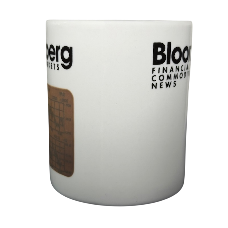 Bloomberg heat changing vintage mug with financial commodities news design