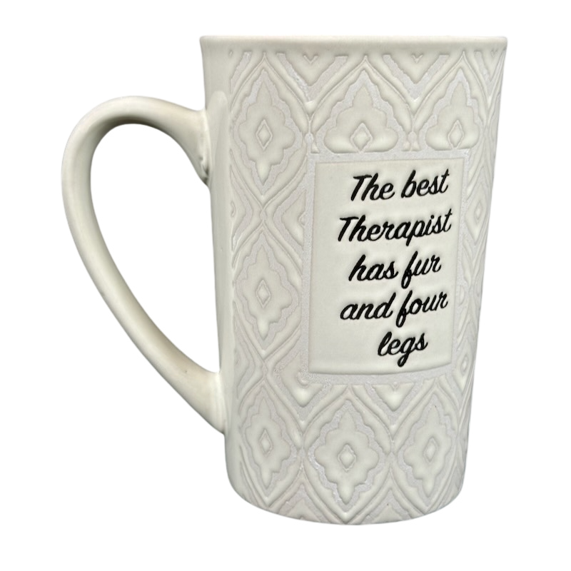 The Best Therapist Has Fur And Four Legs Etched Geometric Pattern Tall Mug Spectrum Designz