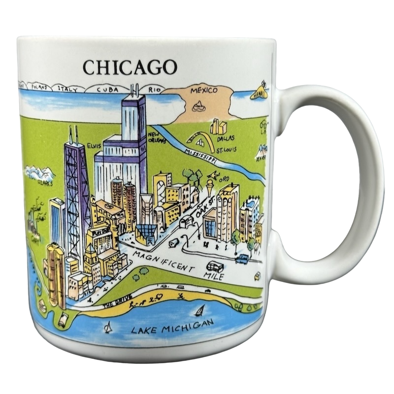 A View Of The World Chicago Mug City Mugs